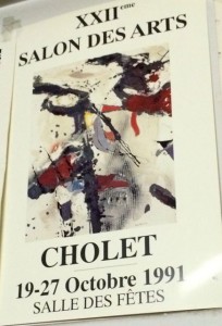 Affiche du 13e salon des arts Cholet avec l'oeuvre de Baron-Renouard, 1991