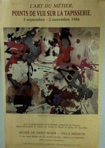 Affiche de l'exposition de Baron-Renouard, Tapisserie, 1986, Villa Médicis de Saint-Maur