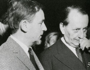 Portrait de Baron-Renouard avec André Malraux alors ministre de la Culture